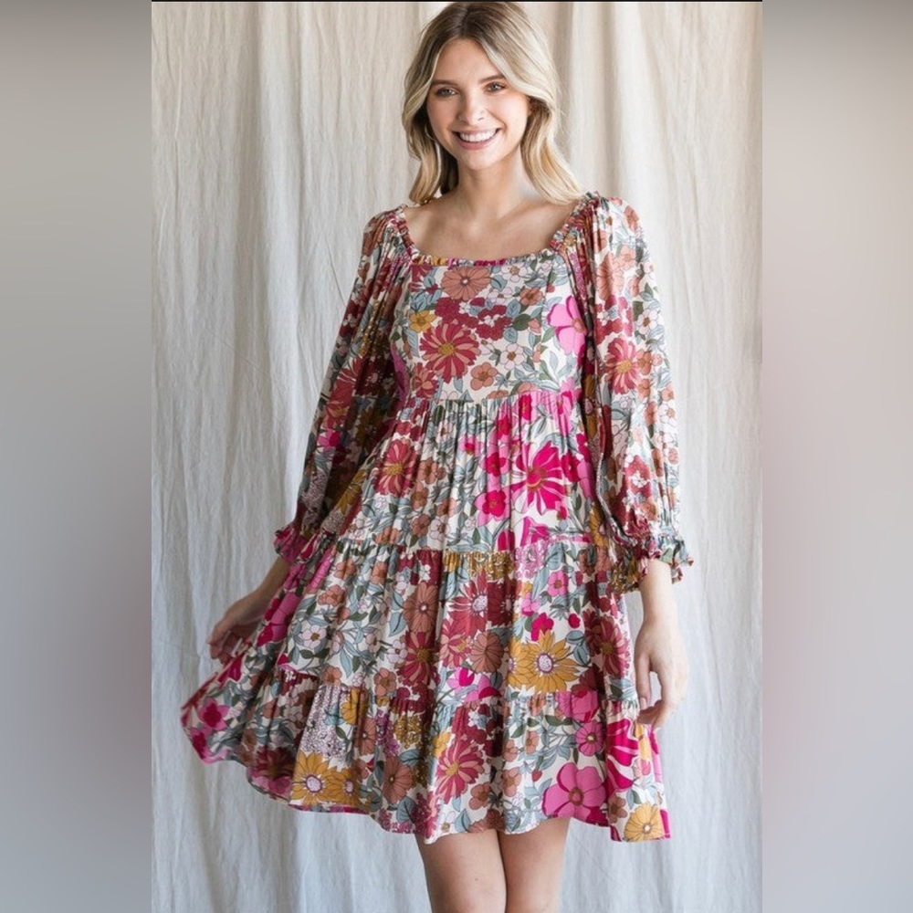 Floral babydoll dress - Large NWT